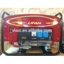 2.5kw Portable low oil gasoline generator Lifan 2.8GF-3